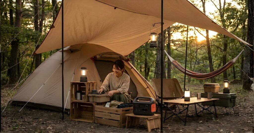 快適に使う工夫｜格安テントを活かす便利ギア＆収納術