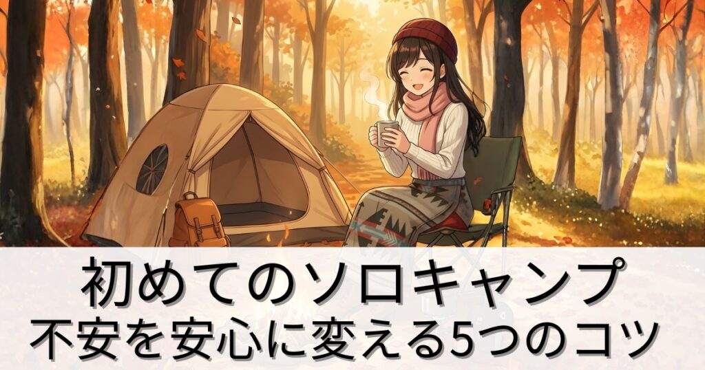 初めてのソロキャンプって怖い？不安を安心に変える5つのコツ